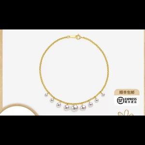 18k gold akoya pearls bracelet